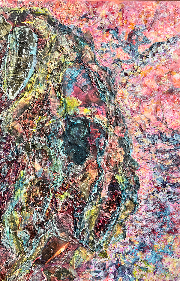 Ravr Bunny by Raya Dukhan-  mixed media on canvas - 24 X 36